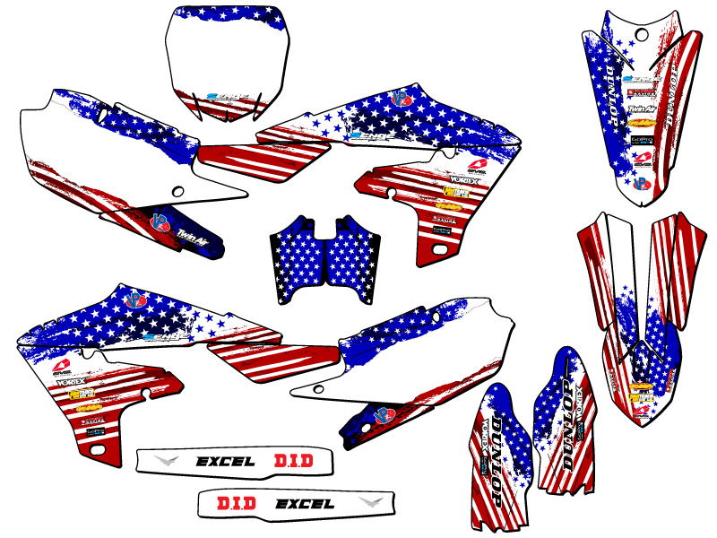 2019-2023 YZ 450 FX MERICA Usa Senge Graphics Kit Compatible with Yamaha - Picture 5 of 10