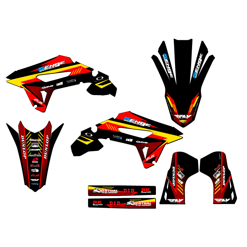 2023-2024 CRF 450 R-S SURGE Red Senge Graphics Kit Compatible with Honda - Bild 2 von 10