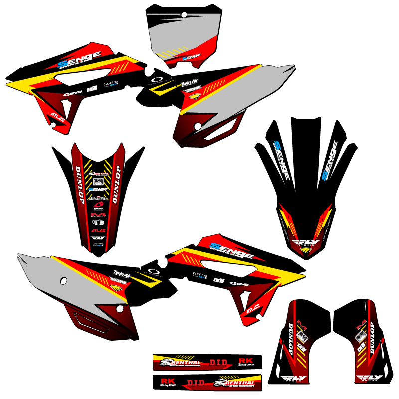 2023-2024 CRF 450 R-S SURGE Red Senge Graphics Kit Compatible with Honda - Bild 5 von 10