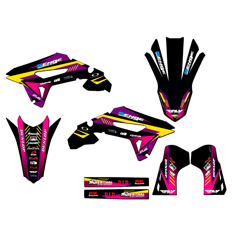 2023-2024 CRF 450 R-S SURGE Purple Senge Graphics Kit compatible con Honda - Imagen 2 de 10