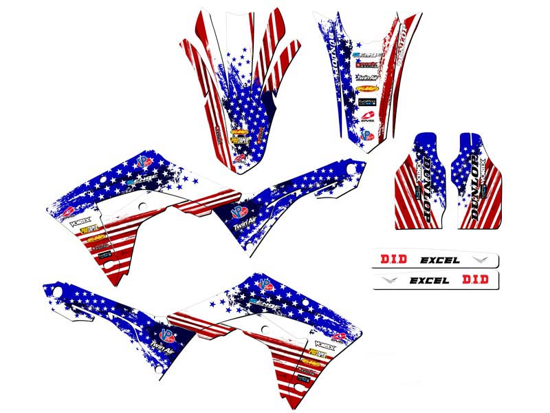 CRF 450 RX 2017-2018 MERICA EE. UU. kit de gráficos Senge compatible con Honda - Imagen 5 de 10