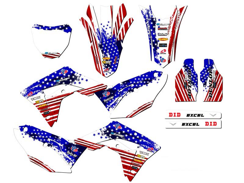 CRF 450 RX 2017-2018 MERICA EE. UU. kit de gráficos Senge compatible con Honda - Imagen 8 de 10