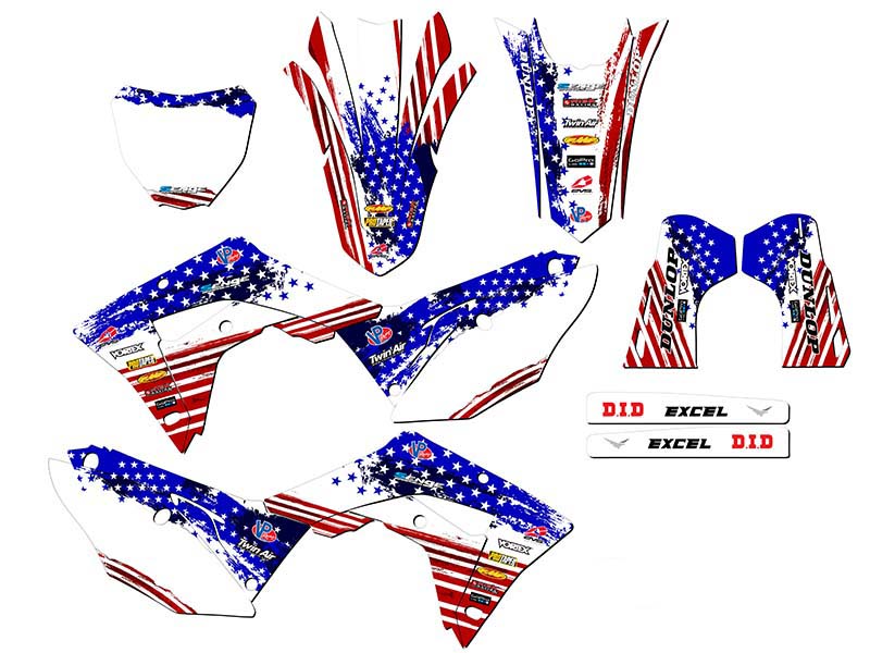 CRF 450 RX 2019-2020 MERICA EE. UU. kit de gráficos Senge compatible con Honda - Imagen 5 de 10