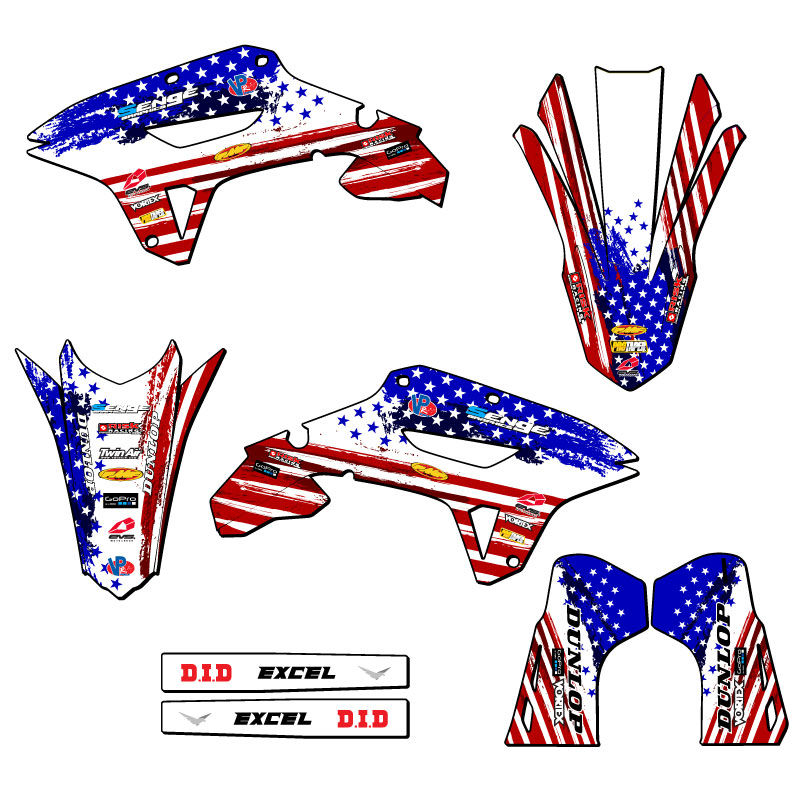 2021-2023 CRF 450 RX MERICA Usa Senge Graphics Kit Compatible with Honda - Picture 2 of 10