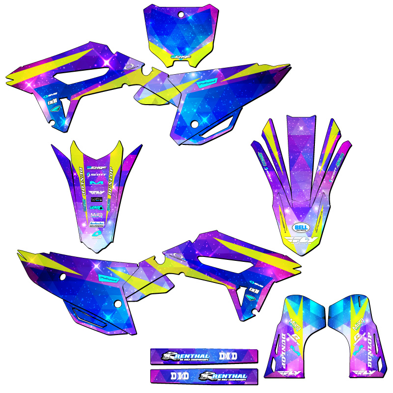 2023-2024 CRF 450 R-S SPACE KADET Galaxy Senge Graphics Compatible with Honda - Picture 5 of 10