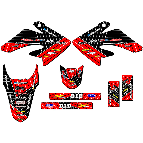 2011-2016 CRF 80 RACE SERIE Red Senge kit de gráficos compatible con Honda - Imagen 8 de 10