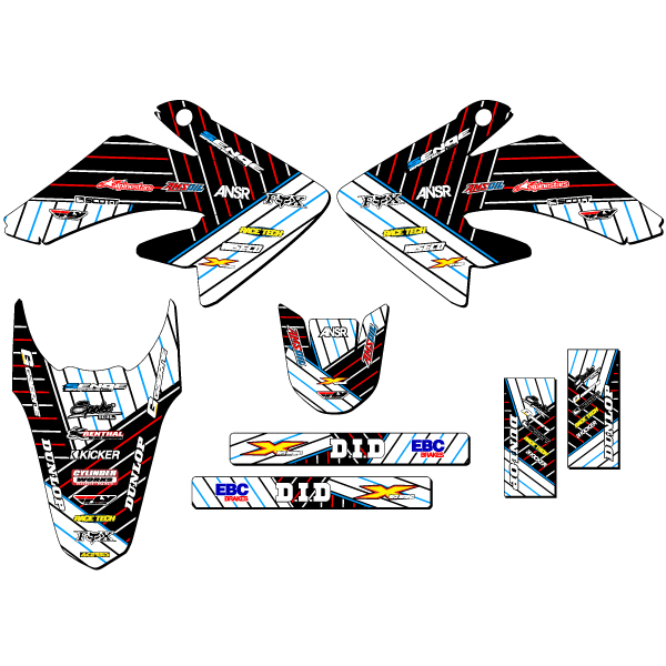 2011-2016 CRF 80 RACE SERIES White Senge Graphics Kit Compatible with Honda - Foto 8 di 10