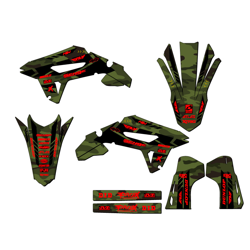 2023-2024 CRF 450 R-S APACHE Green Senge Graphics Kit compatible con Honda - Imagen 5 de 10