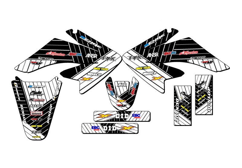 2004-2013 CRF 70 RACE SERIES White Senge Graphics Kit Compatible with Honda - Picture 8 of 10