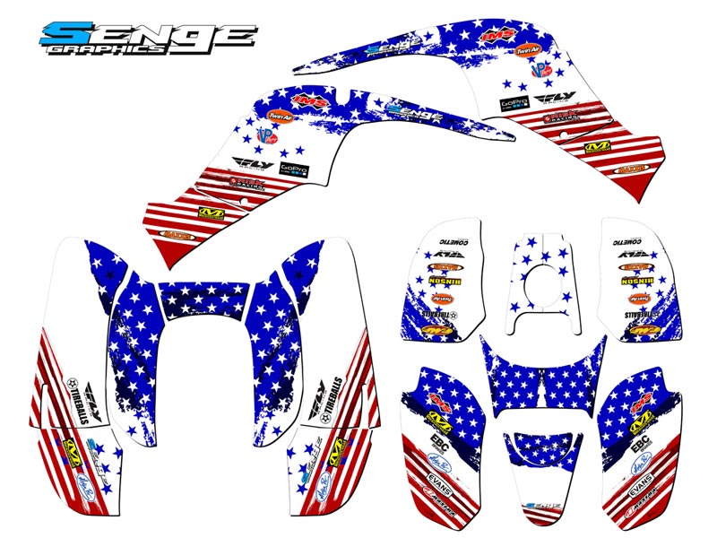 All Years 50/90 MERICA Usa Senge Graphics Kit Compatible with DRR - Picture 2 of 7