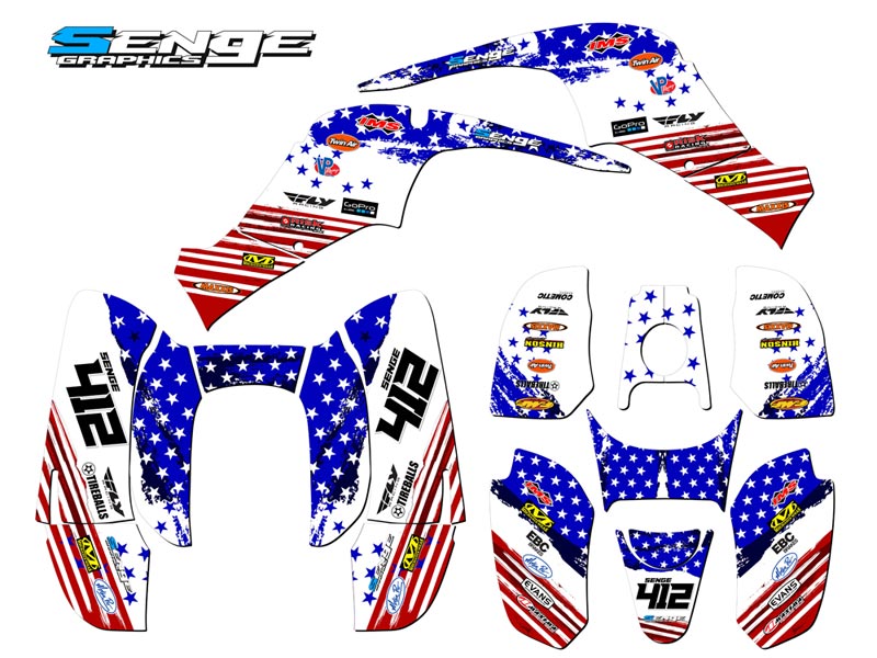 All Years 50/90 MERICA Usa Senge Graphics Kit Compatible with DRR - Picture 5 of 7