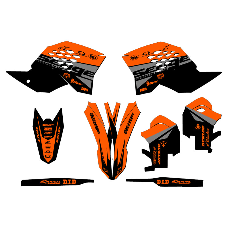 2007-2010 SX BINARY Orange Senge Graphics Kit Compatible with KTM - Picture 2 of 10