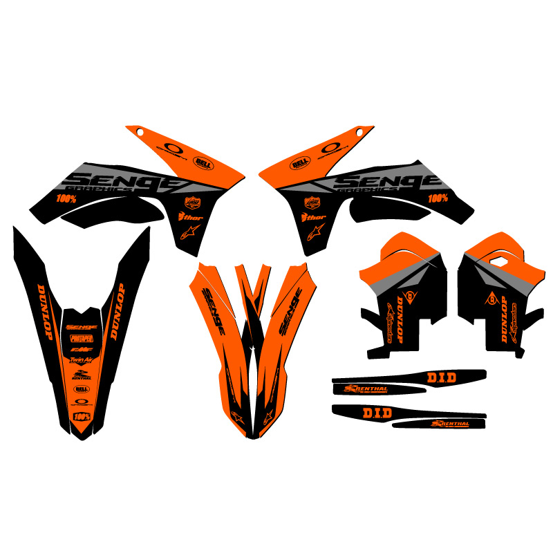 2011-2012 SX BINARY Orange Senge Graphics Kit Compatible with KTM - Picture 2 of 10
