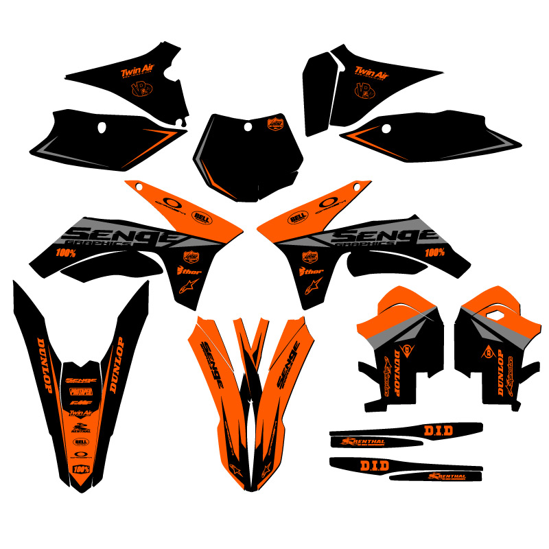 2011-2012 SX BINARY Orange Senge Graphics Kit Compatible with KTM - Picture 5 of 10
