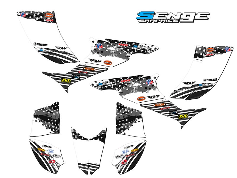 Kit de gráficos TRX 90 MERICA 2006-2019 gris Senge compatible con Honda - Imagen 2 de 7