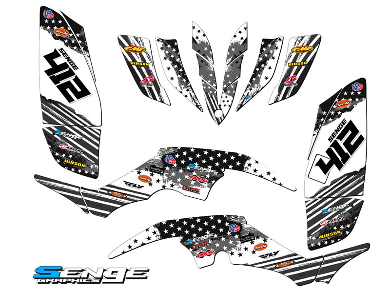 Kit de Gráficos Senge gris Raptor 350 todos los años compatible con Yamaha - Imagen 5 de 7
