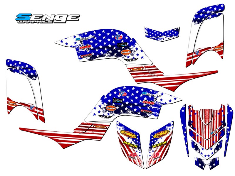 Kit de Gráficos Senge Todos los Años RAPTOR 660 MERICA USA compatible con Yamaha - Imagen 2 de 7