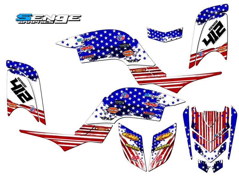 Kit de Gráficos Senge Todos los Años RAPTOR 660 MERICA USA compatible con Yamaha - Imagen 5 de 7