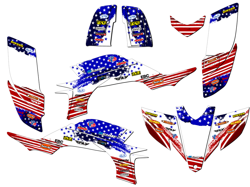 2003-2013 (modelo de carbono marco de acero) YFZ 450 MERICA EE. UU. kit de gráficos Senge - Imagen 2 de 7