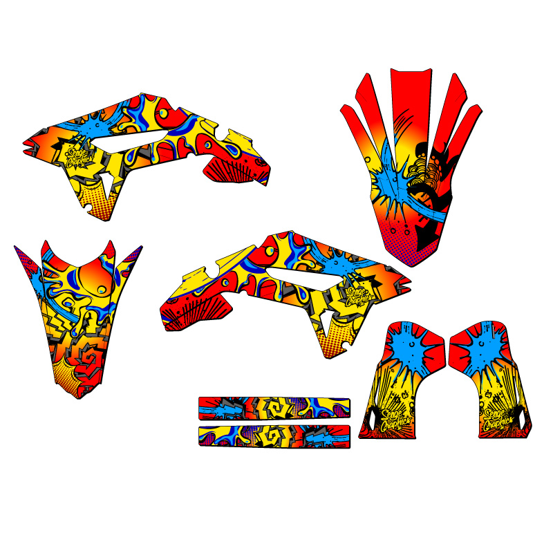 2021-2023 CRF 450 RWE ZANY Red Senge Graphics Kit Compatible with Honda - Picture 2 of 10