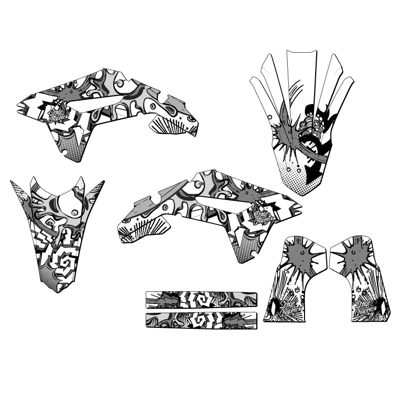 2021-2023 CRF 450 RWE ZANY White Senge Graphics Kit Compatible with Honda - Picture 2 of 10
