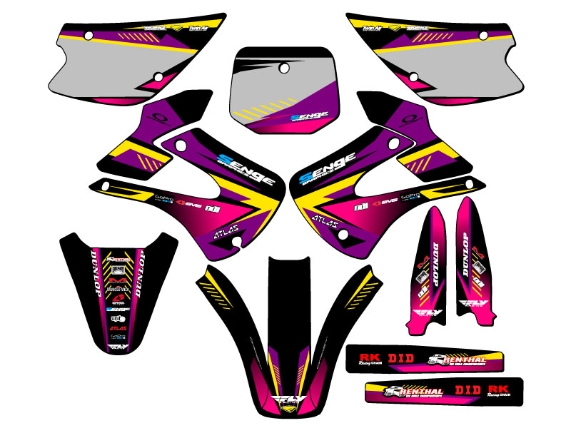 2001-2013 w/ UFO FENDERS KX 100 SURGE Purple Senge Graphics Kit Compatible with - Picture 5 of 10