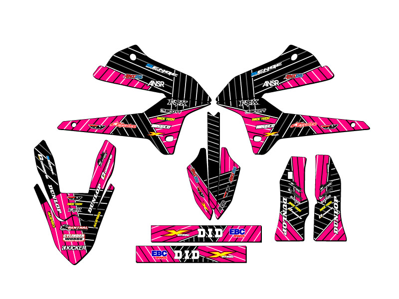 2008-2024 KLX 250 RACE SERIES Pink Senge Graphics Kit Compatible with Kawasaki - Picture 2 of 10