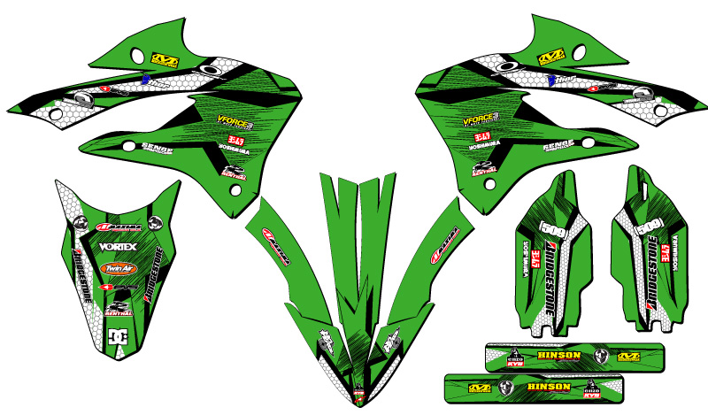 Kit Gráficos KX 112 PODIUM 2022-2023 Verde Senge Compatible con Kawasaki - Imagen 2 de 10