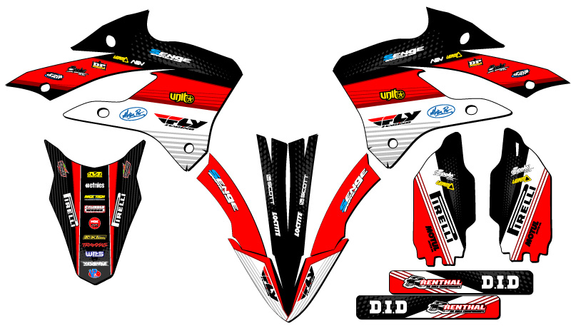 Kit gráfico KX 112 RICOCHET Black Senge 2022-2023 compatible con Kawasaki - Imagen 2 de 10