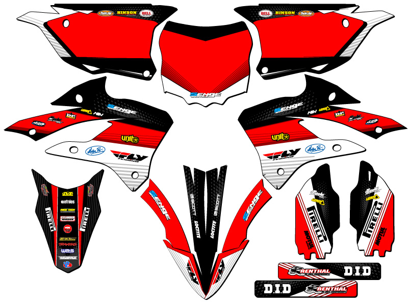 Kit gráfico KX 112 RICOCHET Black Senge 2022-2023 compatible con Kawasaki - Imagen 5 de 10