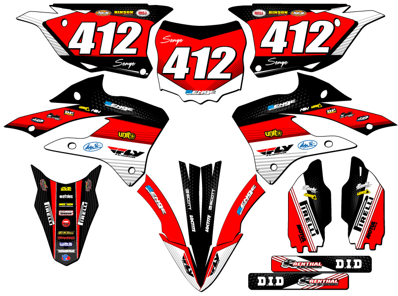 Kit gráfico KX 112 RICOCHET Black Senge 2022-2023 compatible con Kawasaki - Imagen 8 de 10