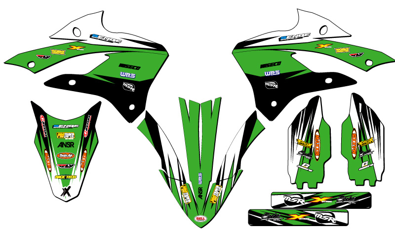 Kit Gráficos KX 112 VELOCITY 2022-2023 Verde Senge Compatible con Kawasaki - Imagen 2 de 10