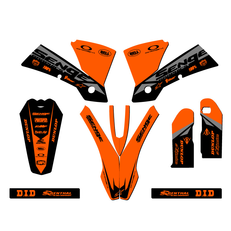 2004-2005 MXC BINARY Orange Senge Graphics Kit Compatible with KTM - Bild 2 von 10