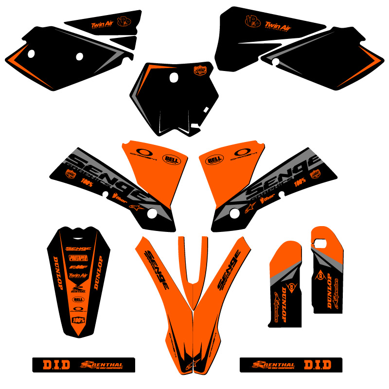2004-2005 MXC BINARY Orange Senge Graphics Kit Compatible with KTM - Bild 5 von 10