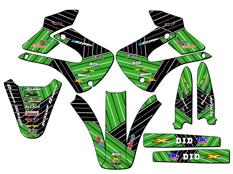 2001-2013 w/ UFO FENDERS KX 85 RACE SERIES Green Senge Graphics Kit Compatible - Picture 2 of 10