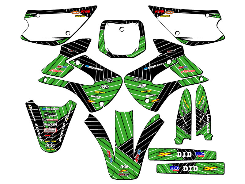 2001-2013 w/ UFO FENDERS KX 85 RACE SERIES Green Senge Graphics Kit Compatible - Picture 5 of 10