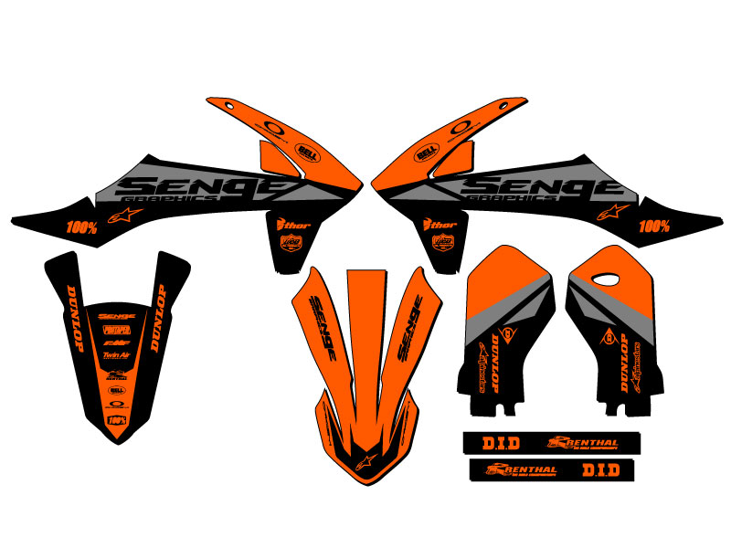 2019-2023 SX 50 BINARY Orange Senge Graphics Kit Compatible with KTM - Picture 2 of 10