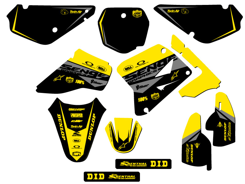 2005-2023 RM 85 BINARY Yellow Senge Graphics Kit Compatible with Suzuki - Bild 2 von 10