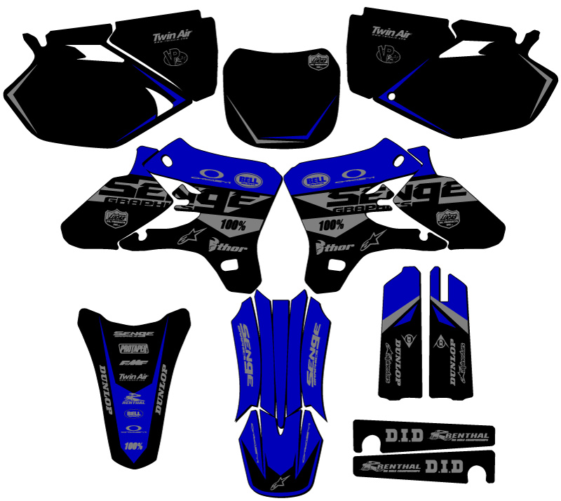 2003-2004 YZ 450 F BINARY Blue Senge Graphics Kit Compatible with Yamaha - Picture 5 of 10