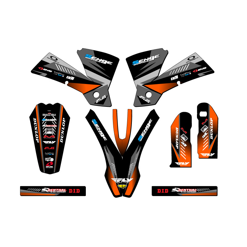 2003-2004 SX SURGE Black Senge Graphics Kit Compatible with KTM - Foto 2 di 10