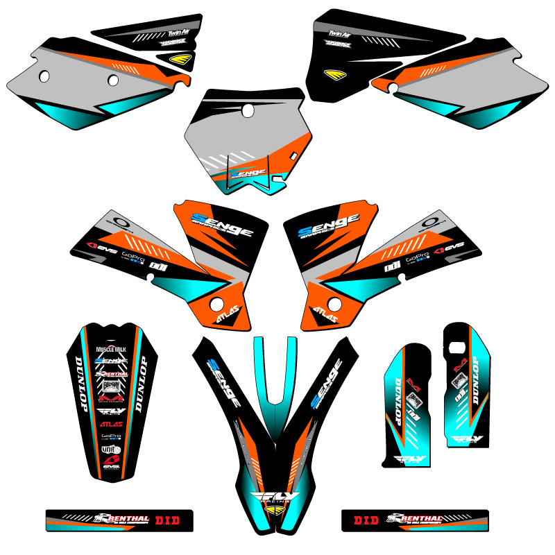 2003-2004 SX SURGE Orange Senge Graphics Kit Compatible with KTM - Picture 5 of 10