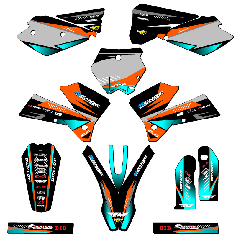 2005-2006 SX SURGE Orange Senge Graphics Kit Compatible with KTM - Picture 5 of 10