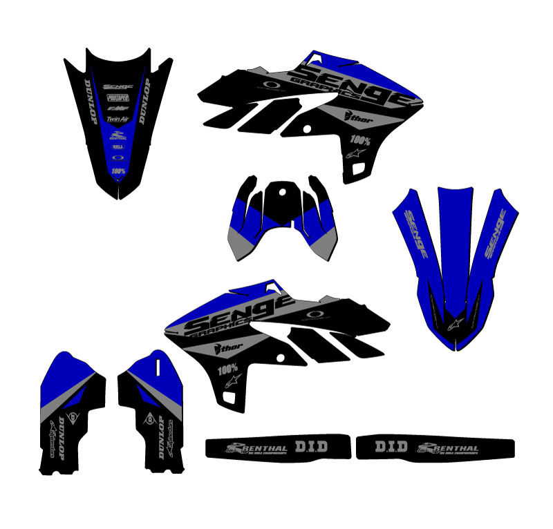 2023-2025 YZ 450 F BINARY Blue Senge Graphics Kit Compatible with Yamaha - Picture 2 of 10