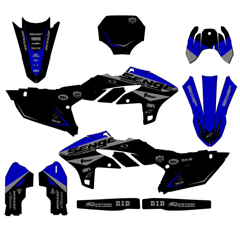 2023-2025 YZ 450 F BINARY Blue Senge Graphics Kit Compatible with Yamaha - Picture 5 of 10
