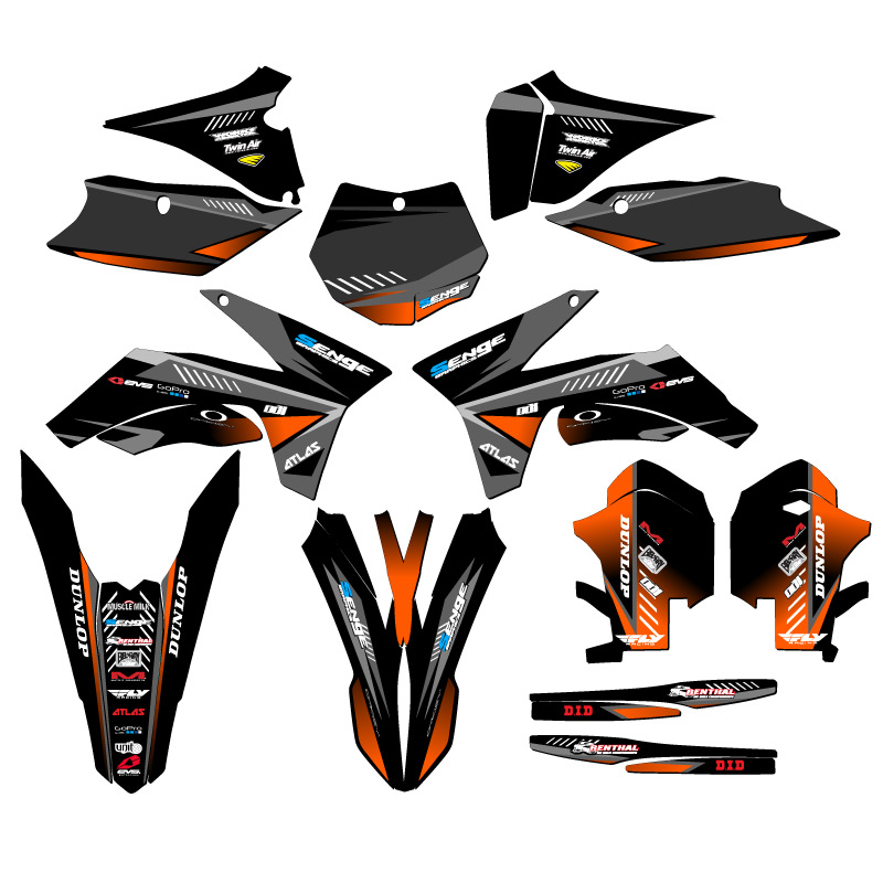 2011-2012 SX SURGE Black Senge Graphics Kit Compatible with KTM - Picture 5 of 10