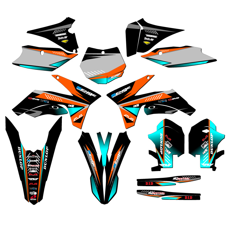 2011-2012 SX SURGE Orange Senge Graphics Kit Compatible with KTM - Picture 5 of 10