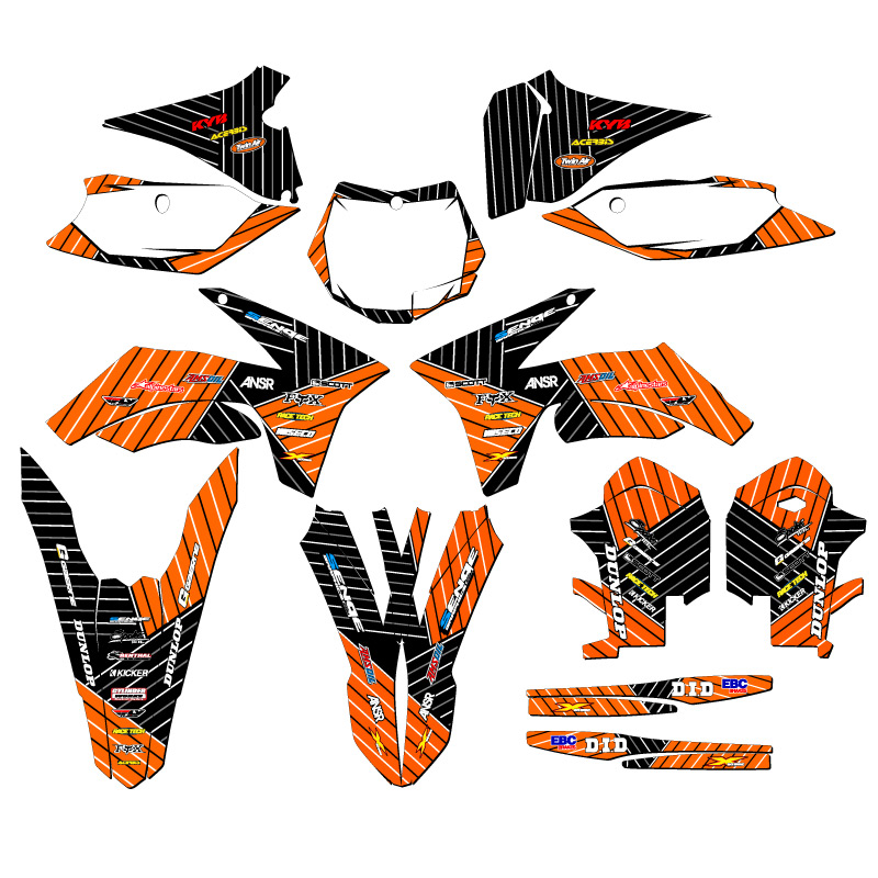 2011-2012 SX RACE SERIES Orange Senge Graphics Kit Compatible with KTM - Picture 5 of 10