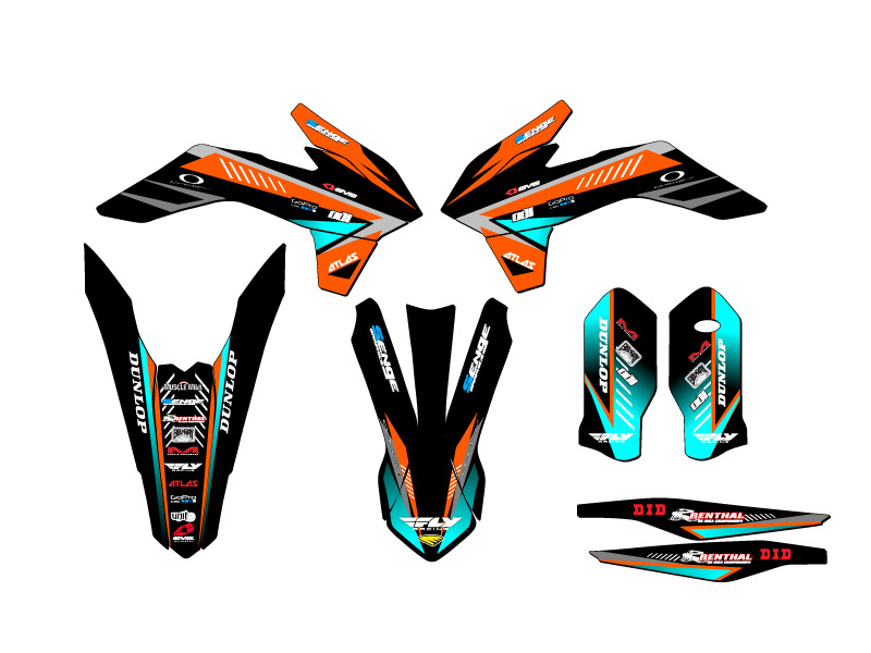 Kit de gráficos SX SURGE 2015 Orange Senge compatible con KTM - Imagen 2 de 10