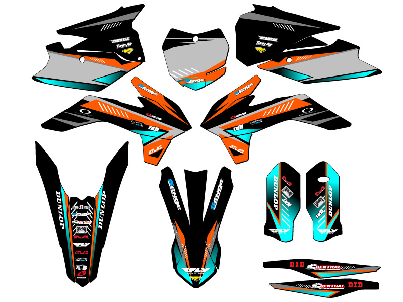 Kit de gráficos SX SURGE 2015 Orange Senge compatible con KTM - Imagen 5 de 10