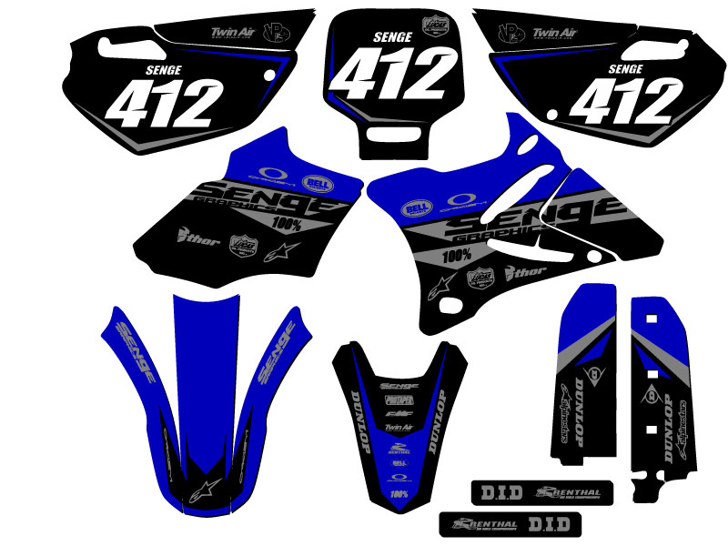 2002-2014 YZ 85 BINARY Blue Senge Graphics Kit Compatible with Yamaha - Picture 8 of 10